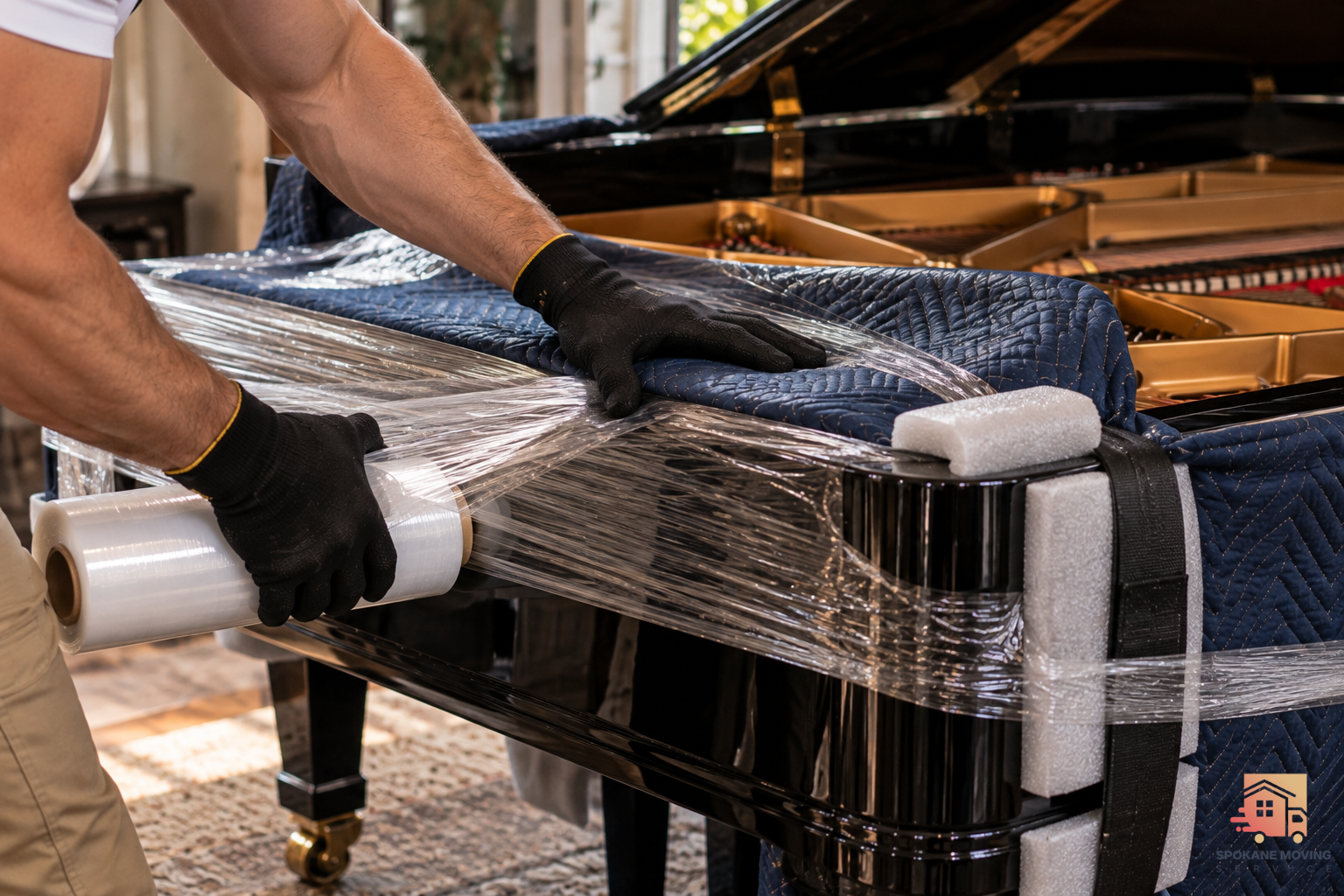 Piano moving process